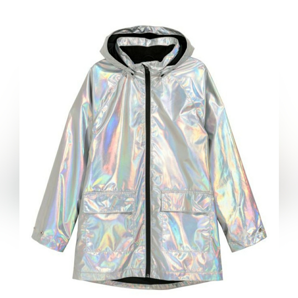 H&M Shimmering rain jacket 10/12